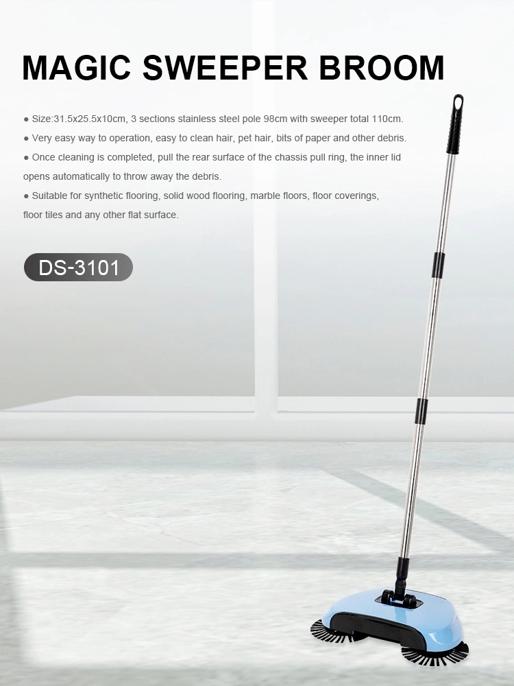 Hot Magic Push Broom Manual Carpet Sweeper for Floor Cleaning