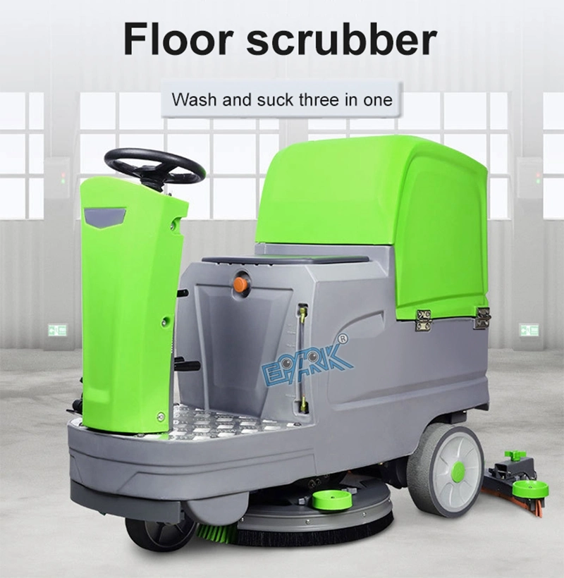 Floor Scrubber Electric Rechargeable Ride-on Floor Cleaning Equipment Machine Rotary Scrubber Road Sweeper