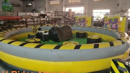 Надувная машина Wipeout Eliminator, надувная уборочная машина Wipeout, надувная игра Meltdown Zone